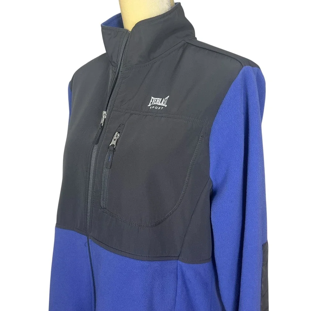 Everlast Sport Women's Full Zip Fleece Jacket Purple Charcoal Black/Gray Size XL